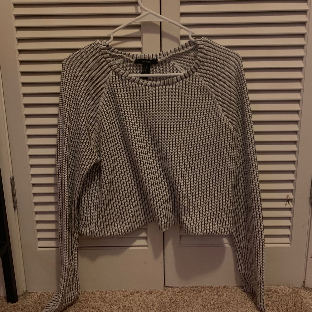 Forever 21 black and white striped sweater